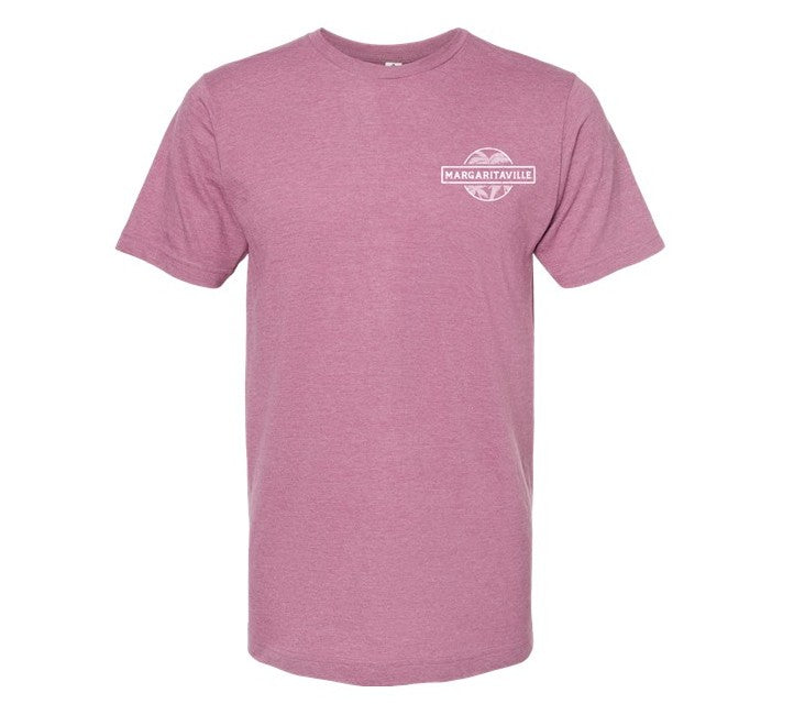 Circle Label Comfort Tee - Heather Cassis