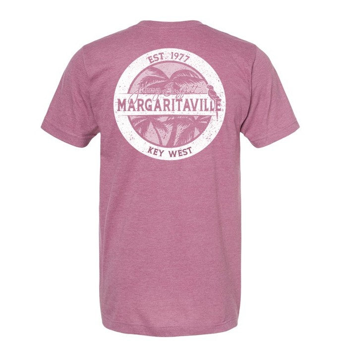 Circle Label Comfort Tee - Heather Cassis