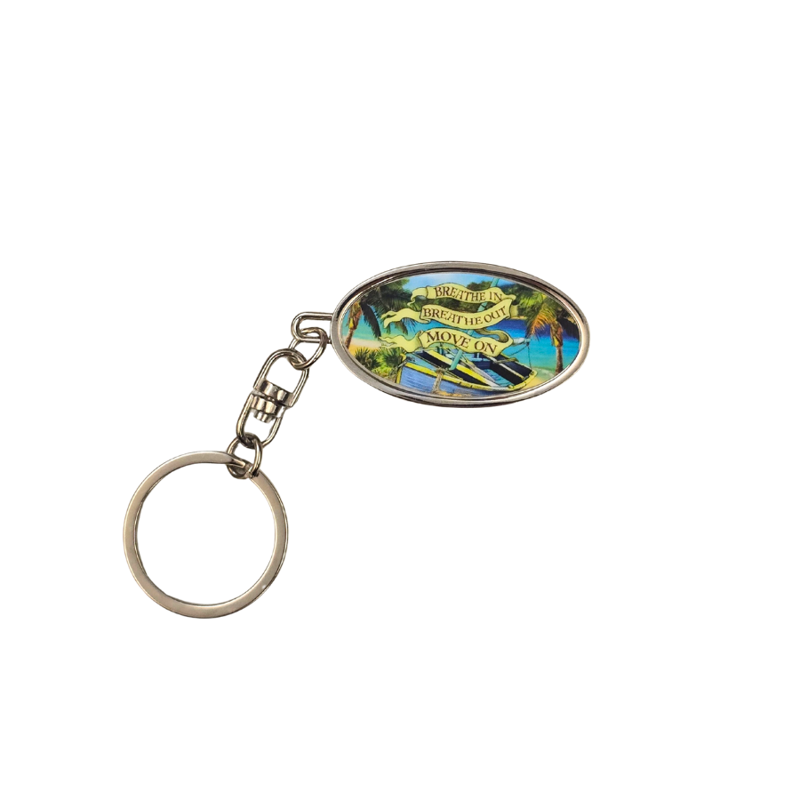 Breathe In, Breathe Out, Move On Keychain