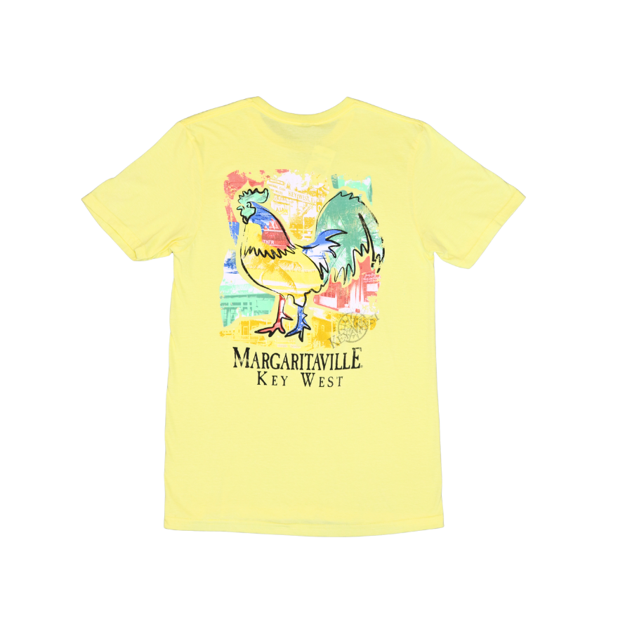 Key West Rooster Tee - Yellow