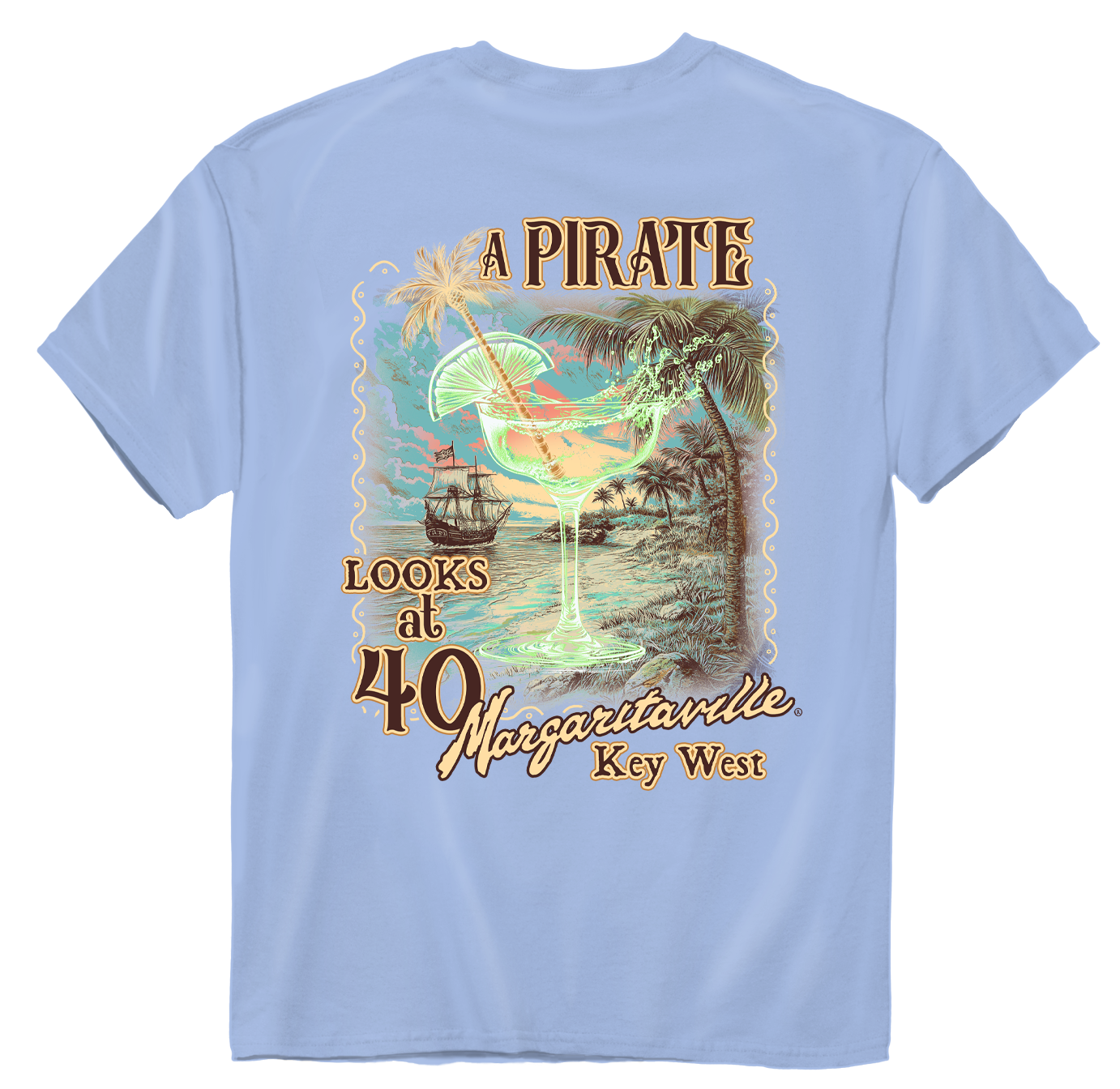 Limited Edition Key West 40th Anniversary Tee - Light Blue