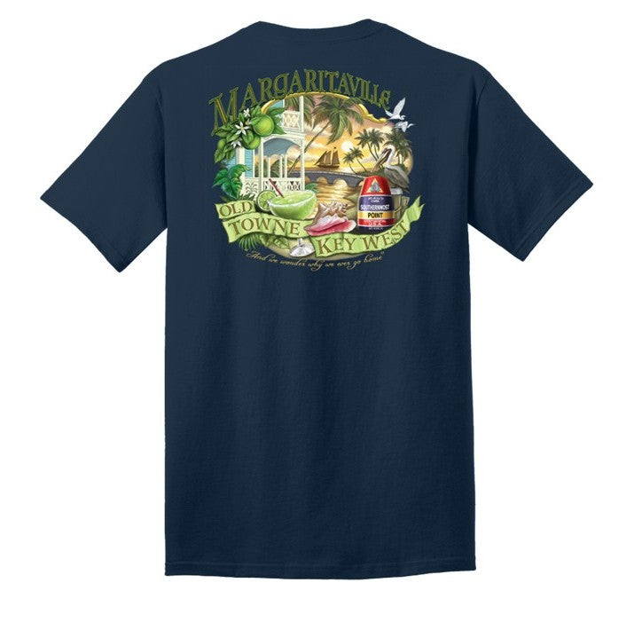 Old Towne Key West Tee - Deep Navy