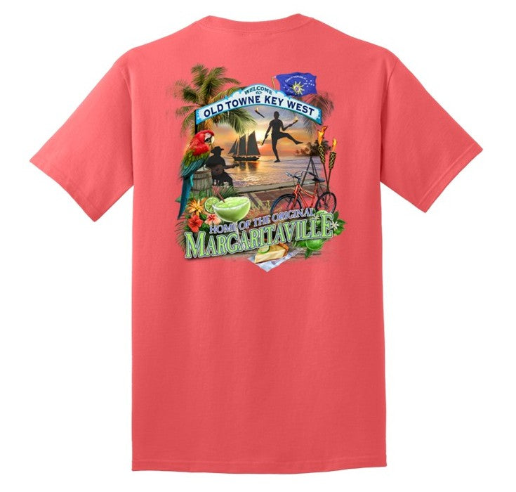 Mallory Square Tee - Coral